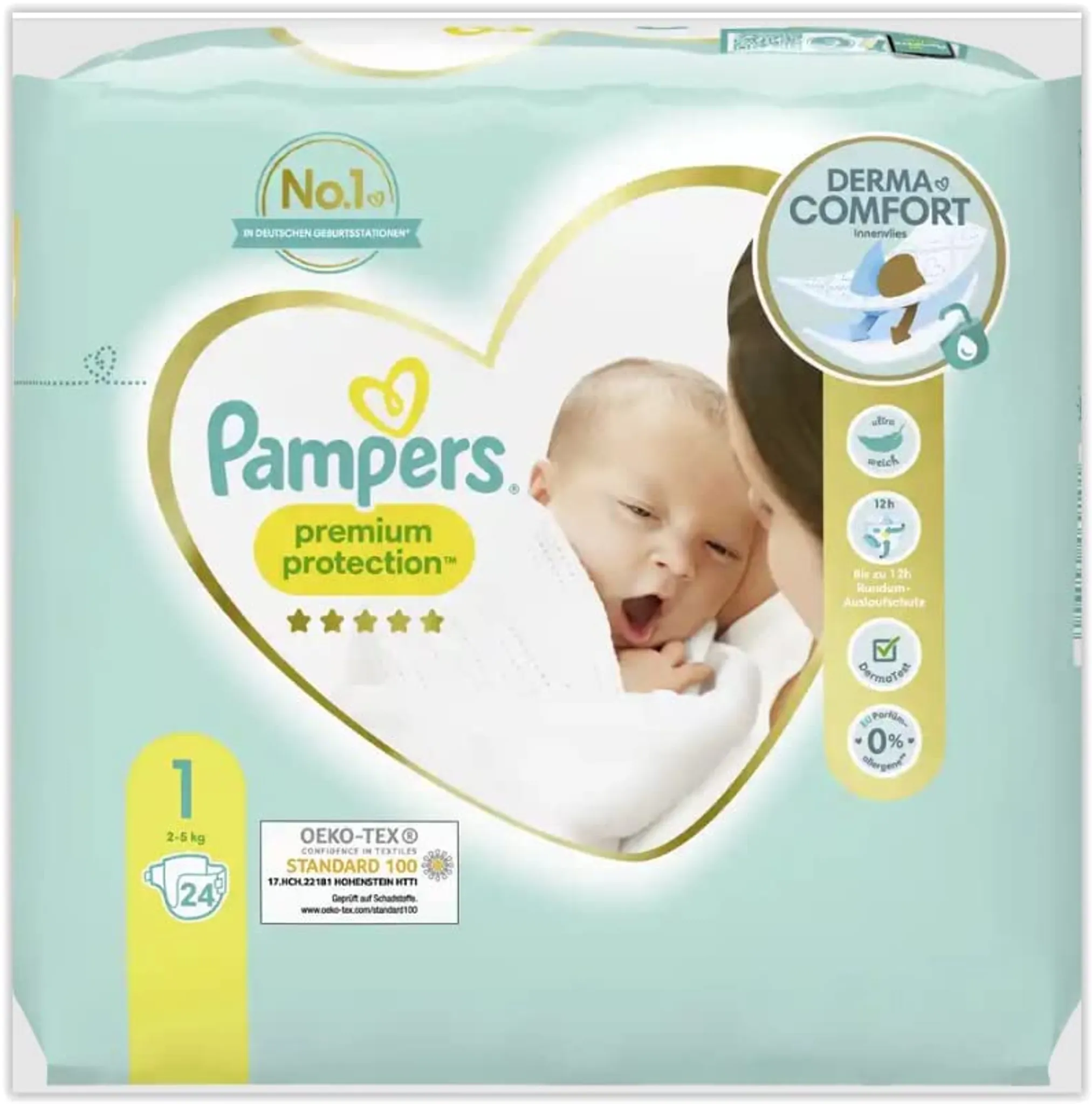 pieluszki pampers premium care rozmiar 1 2-5 kg 22 szt