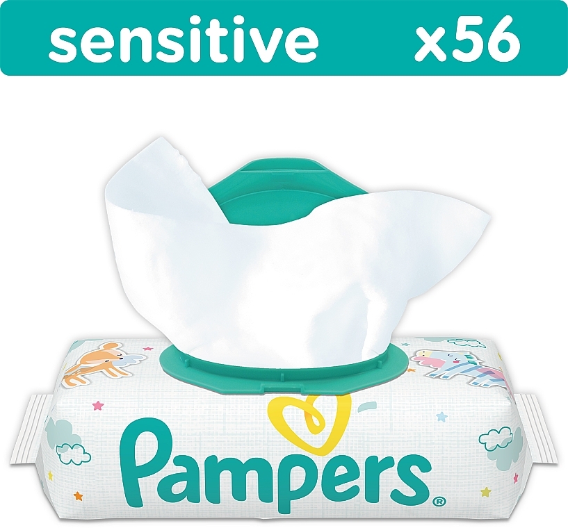 pampers sensitive chusteczki nawilżane 12x56 sztuk