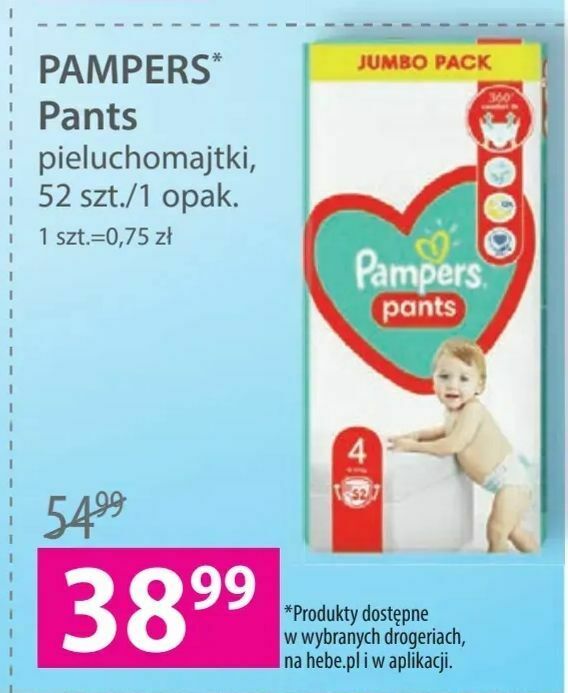 pieluchomajtki pampers 6 najtaniej