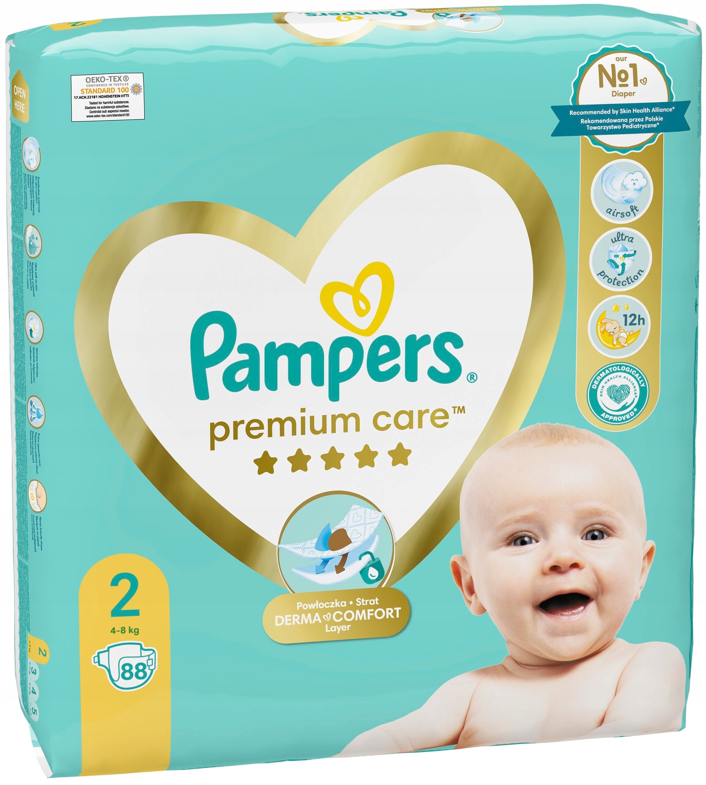 baby wearing pampers