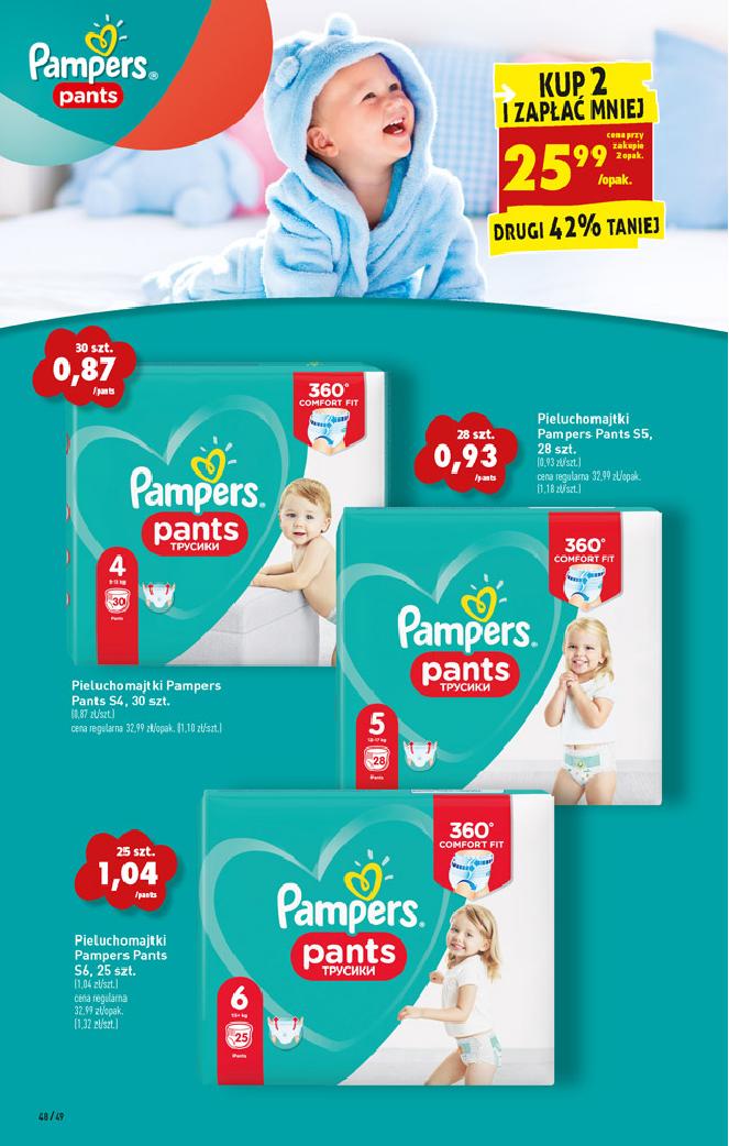 allegro pieluchi pampers majtki