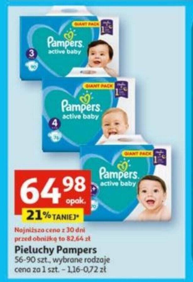 pampers sleep&play pieluchy rozmiar 3 midi 4-9kg 58 sztuk