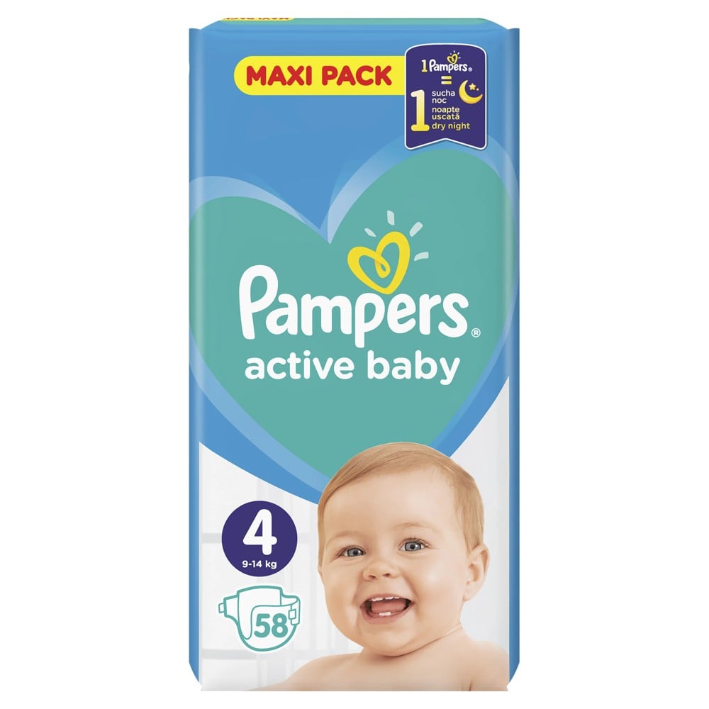 pampers active baby 4 76szt