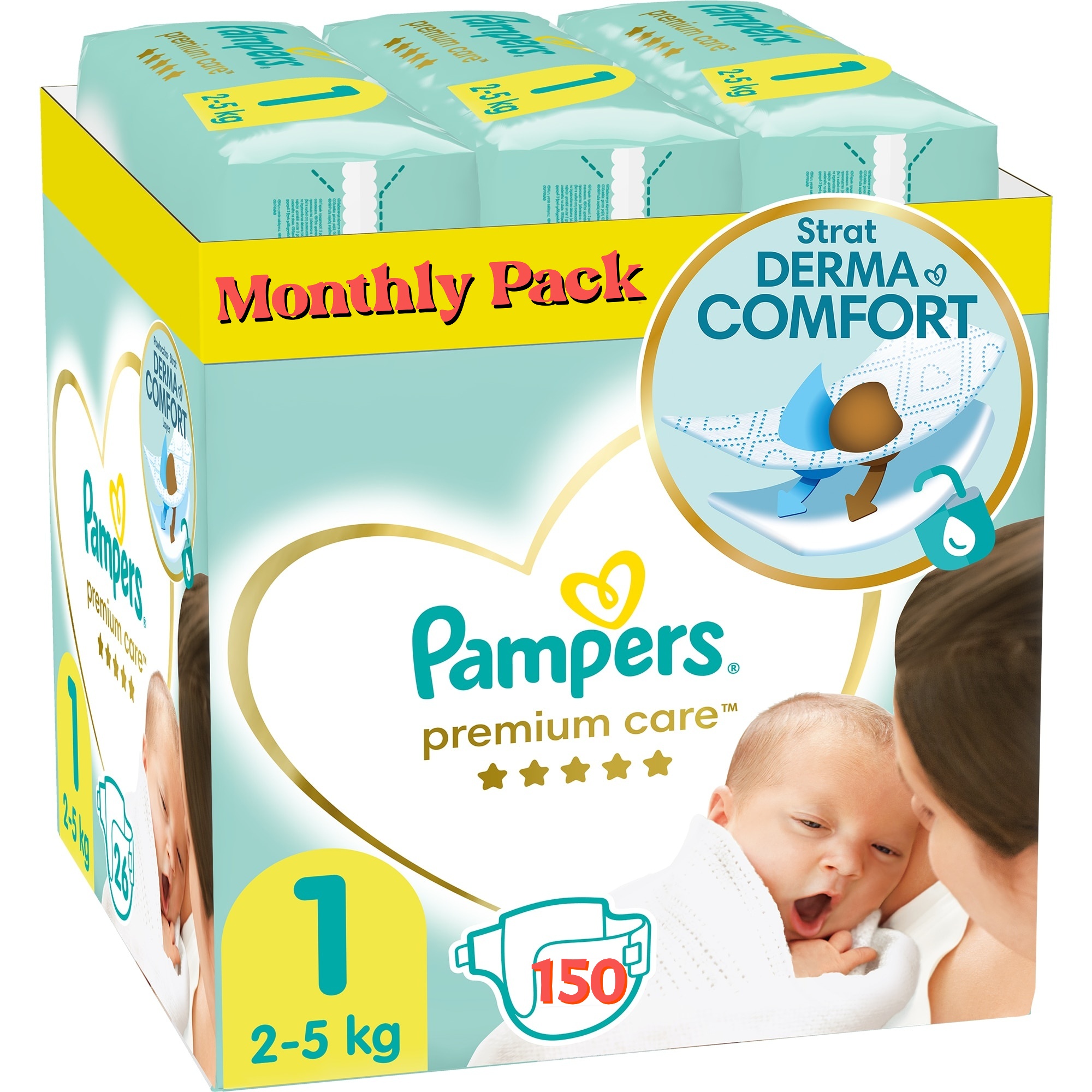 pampers newbaby-dry pieluchy rozmiar 2 mini 3-6kg 43 sztuki