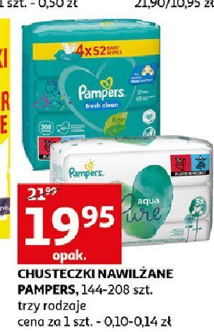 chysteczki nawilżane pampers