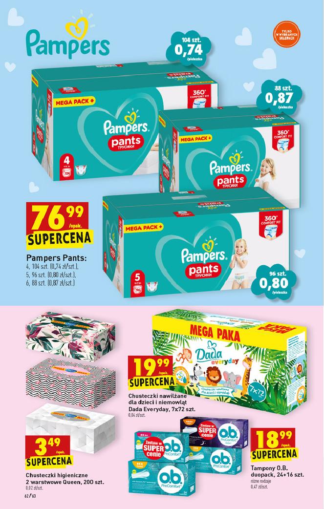 pieluchomajtki pampers 4 wyprzedaż