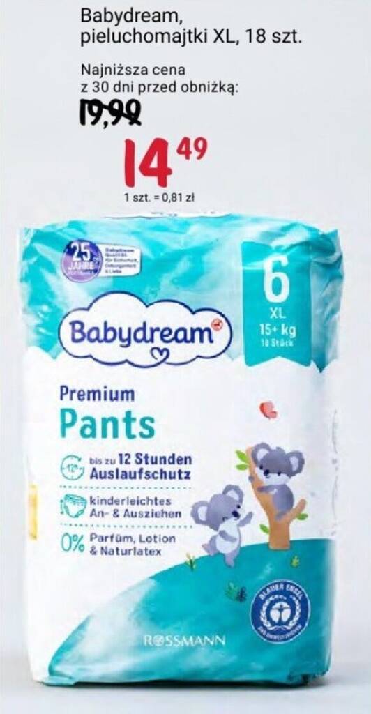 pieluchy pampers 4 rossmann